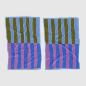 Hand Towel Set of 2 Cabana Stripe Mix