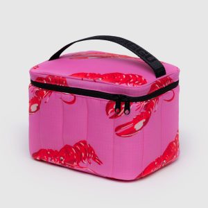 Puffy Lunch Bag Pink Lobster