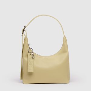 Mini Recycled Leather Shoulder Bag Straw