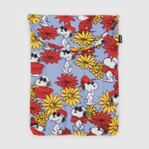 Puffy Laptop Sleeve 13"/14" Floral Snoopy